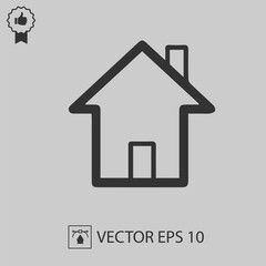 House vector icon eps 10. Home symbol.