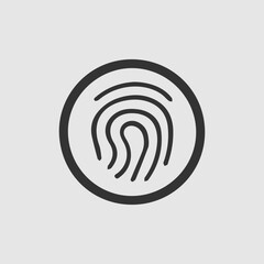 Fingerprint vector icon eps 10. Finger print logo illustration.
