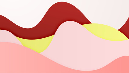 Wave abstract papercut style colorful design background