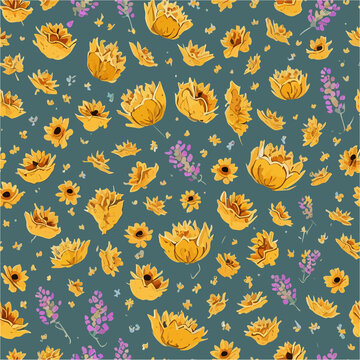 seamless floral pattern © Olanod