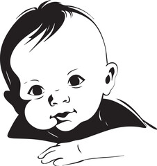 Baby face, Baby head Vector Illustration, SVG	