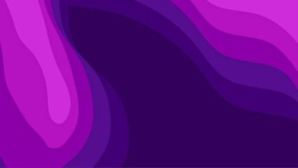 Wave abstract papercut style colorful design background