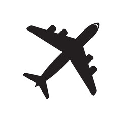 Fototapeta na wymiar Airplane icon isolated vector illustration, transportation concept.
