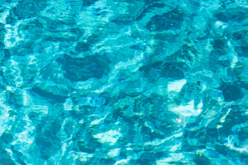 Background of water, surface blue swimming pool.