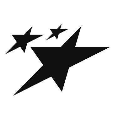 Futuristic Y2K star black and white star