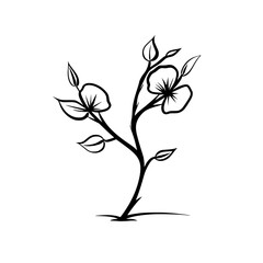 Twig vector illustration isolated on transparent background