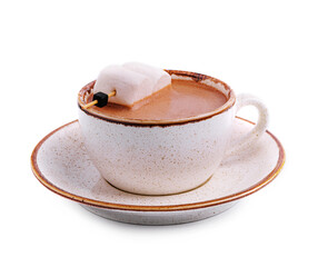 Cup of hot cocoa with marchmallows