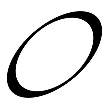 Circle Y2K element black and white frame