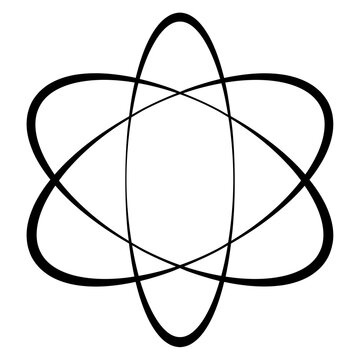 Circle Y2K element atom symbol icon