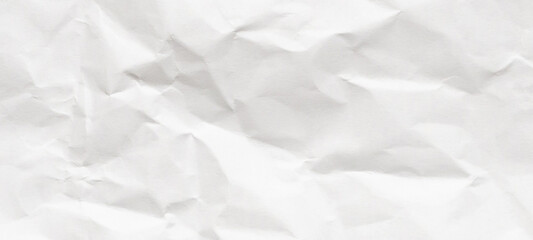 Abstract white crumpled and creased recycle paper texture background