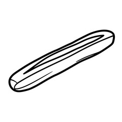 Baguette vector illustration isolated on transparent background