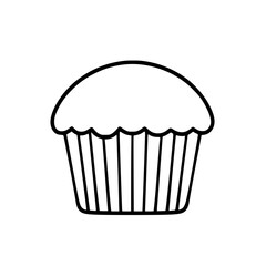Muffin vector illustration isolated on transparent background