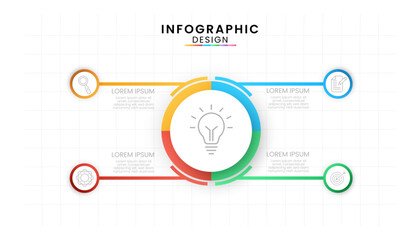 Infographic template for business. Timeline with 5 Steps.