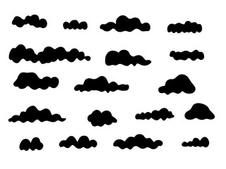 Black Cloud Pack Vector Symbol , weather icons set