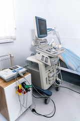 Fototapeta na wymiar Ultrasound hospital devices. Diagnostic medical equipment.