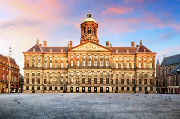 Fotobehang Royal Palace in Amsterdam, Netherlands © TTstudio
