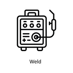 Weld  Vector  outline Icons. Simple stock illustration stock