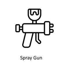 Spray Gun Vector  outline Icons. Simple stock illustration stock