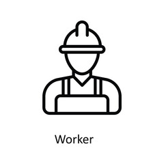 Worker Vector  outline Icons. Simple stock illustration stock