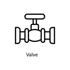Valve  Vector  outline Icons. Simple stock illustration stock