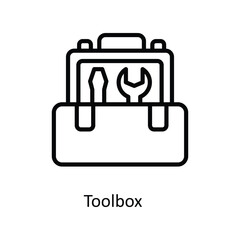 Toolbox  Vector  outline Icons. Simple stock illustration stock