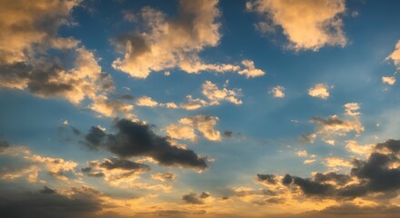 Naklejka na ściany i meble A Glimpse of Eternity: The Timeless Allure of Sunset, Sky replacement - Generative AI technology