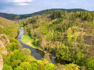 Countryside landscape at spring daylight