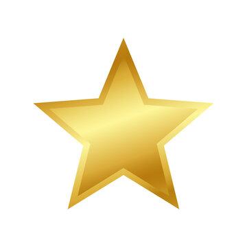 Golden Star Isolated Vector Icon Illustration