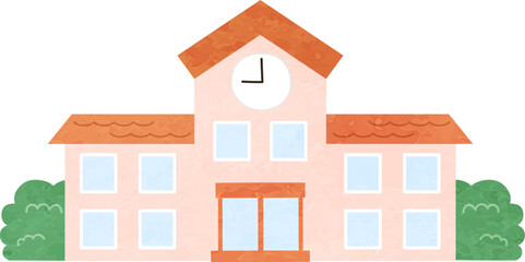 幼稚園・保育園　園舎のイラスト