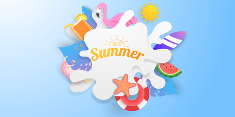 modern design summer banner background vector illustration