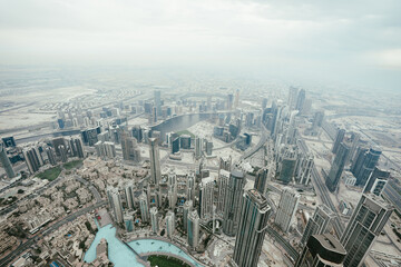 Fototapeta na wymiar Dubai. view from the Burj Kalifa building. aerial photography.