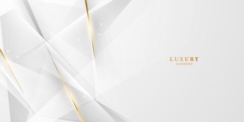 luxury white abstract background with glittering golden elements vector illustration