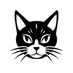 Cat head vector illustration isolated on transparent background