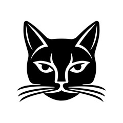 Cat head vector illustration isolated on transparent background