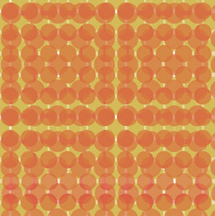 The texture consists of many large round spots with yellow and red hues.