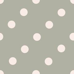 Simple hand painted polka dots in pastel pink over sage background arranged diagonally to form geometric pattern. Great for home decor, fabric, wallpaper, gift-wrap and stationery.
