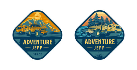 vector set of adventur logo, adventure in nature and rugged mountains   © Steven Mink
