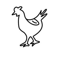 chicken outline sketch