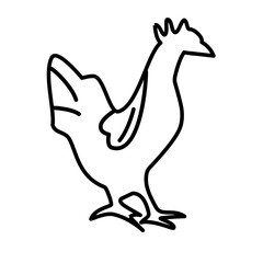 chicken outline sketch