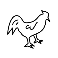 chicken outline sketch