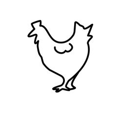 chicken outline sketch