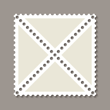 Premium Vector  Paper postmarks triangular perforated labels set empty postal  stamp post frames postagestamps for mail letter