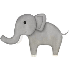 Baby Elephant watercolor illustration
