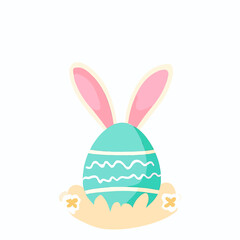 easter bunny with easter eggs