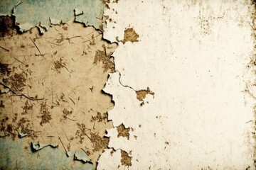 weathered and distressed wall with peeling paint and texture. Generative AI