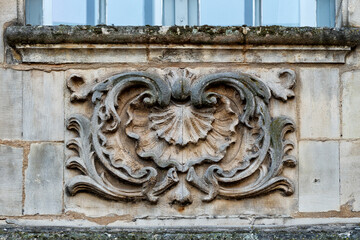 bas-reliefs carved on a facade of Heroes square in Arras, Northern France