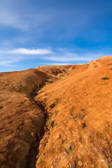 Landscape of Kizil Chin, a place called “Mars” in Altay mountains