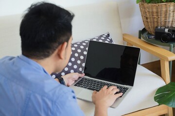 man working on laptop