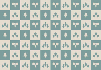 botanical tree symbol seamless pattern background ep115