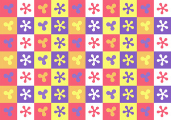 colorful free form flower seamless pattern background ep98